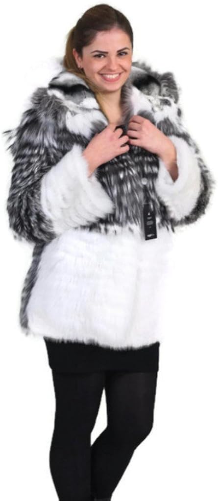 white fox fur jacket
