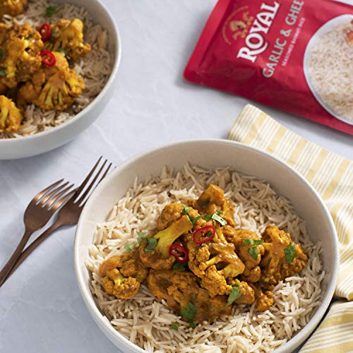 Authentic Royal Ready To Heat Rice, Garlic & Ghee, 4 Count #TOP5