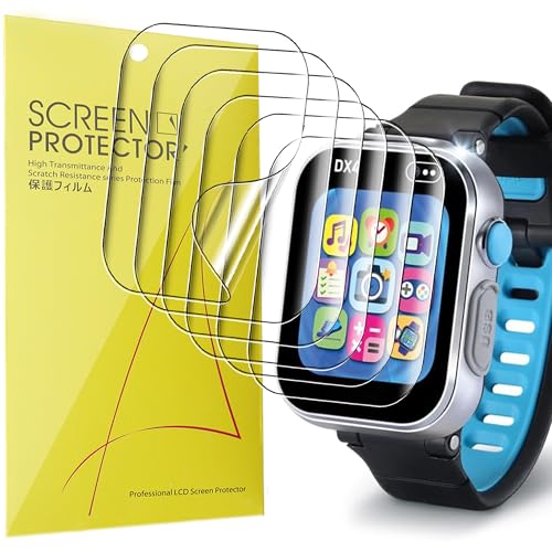 Lamshaw 6 Pièces Protection Écran Compatible avec VTech KidiZoom DX4 Smart Watch- sans Bulles Haute Définition Qualité Supérieure Transparent Doux TPU...
