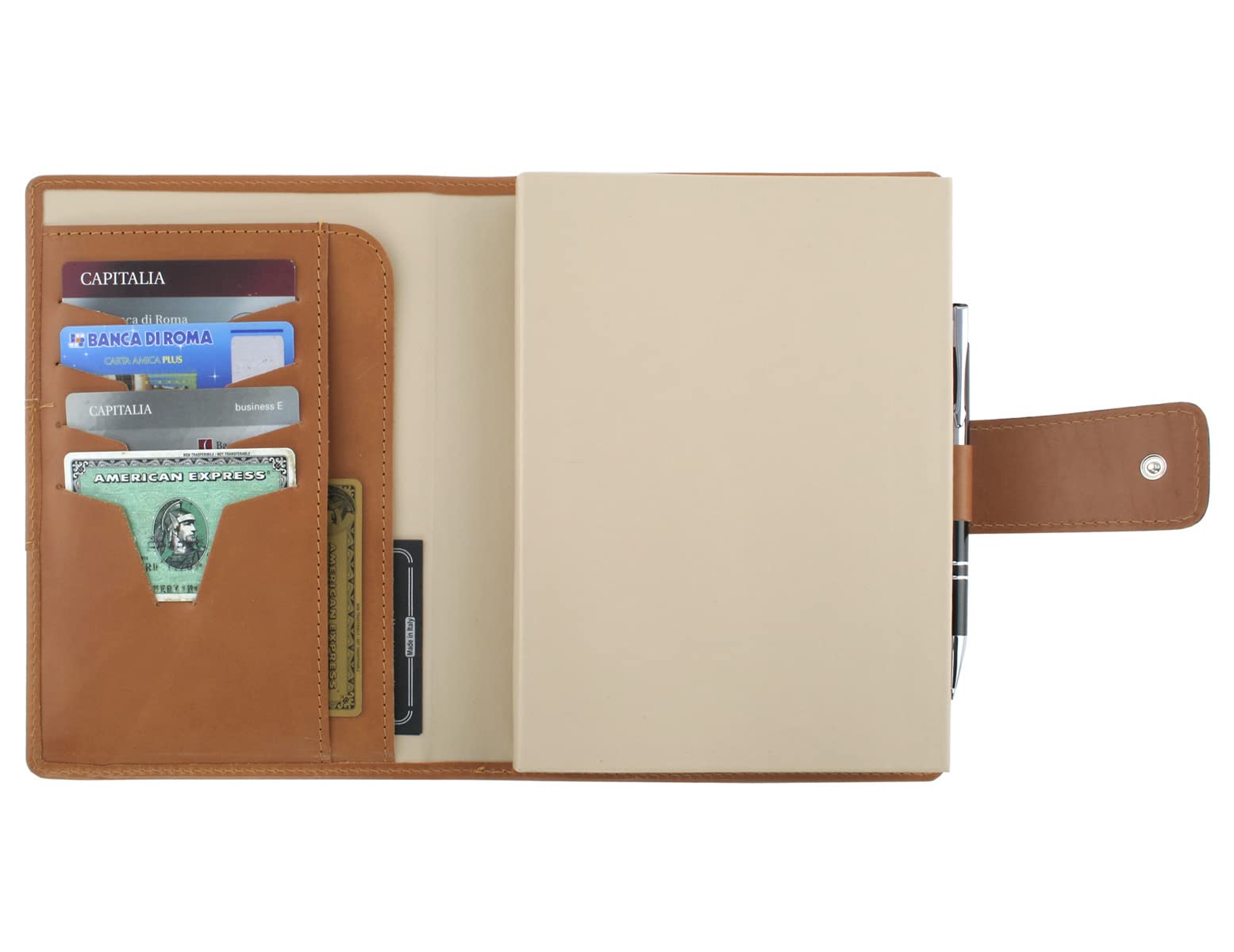 Agenda 2027 in Vera Pelle - Planner Giornaliero a Righe 12 Mesi - cm 15x21 (A5) - Collezione exclusive - Cuoio