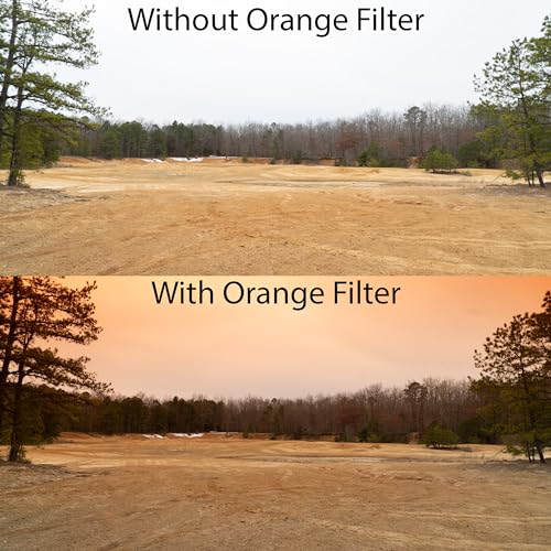 iSnapPhoto Kit de 6 filtros de color gradual de 72 mm para: lente Sony FE 50 mm f/1.2 GM [Sony E] (SEL50F12GM) morado, gris, azul, rojo, naranja, amarillo, con bolsa de transporte, vidrio multicapa - imagen 8