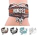 Fashion Women Multilayer Faux Leather Love Horse Charm Bracelet Jewelry Practical treatment