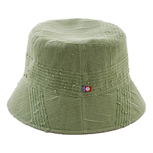 [エンプレットベール] 今治タオルの帽子 リバーシブル 表地コットン100％ 抹茶×うす茶 洗濯し易い UVカット 日本製 コンパクトに畳める オールシーズン ORIM