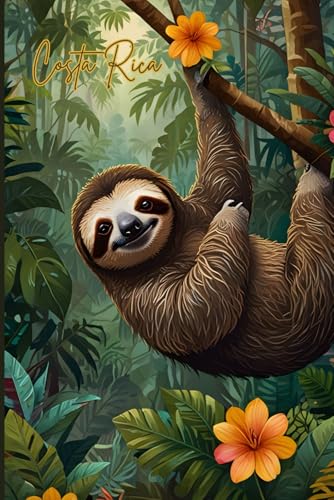 Sloth Adventures in Costa Rica – A Travel Journal to Record Your Adventures | Cute Souvenir Gift for Travelers & Nature Lovers | 120 Wide-Ruled Pages, Paperback