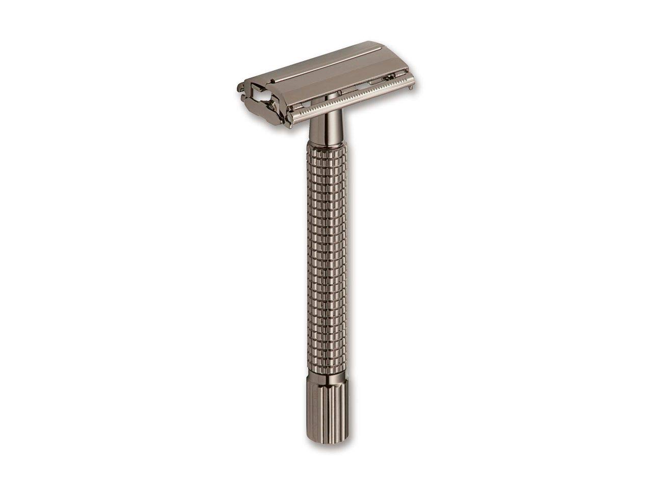 BökerPlus Manufaktur Solingen Safety Razor Butterfly L Gunmetal Grey