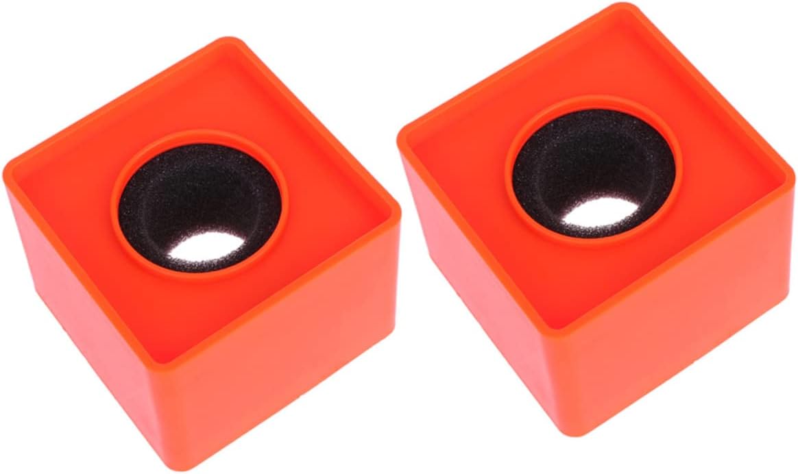 SOIMISS 2pcs Abs Microphone Logo Flag Station Square Shaped Mic Logo Flag for Interview and Reporting Orange Microphone Station