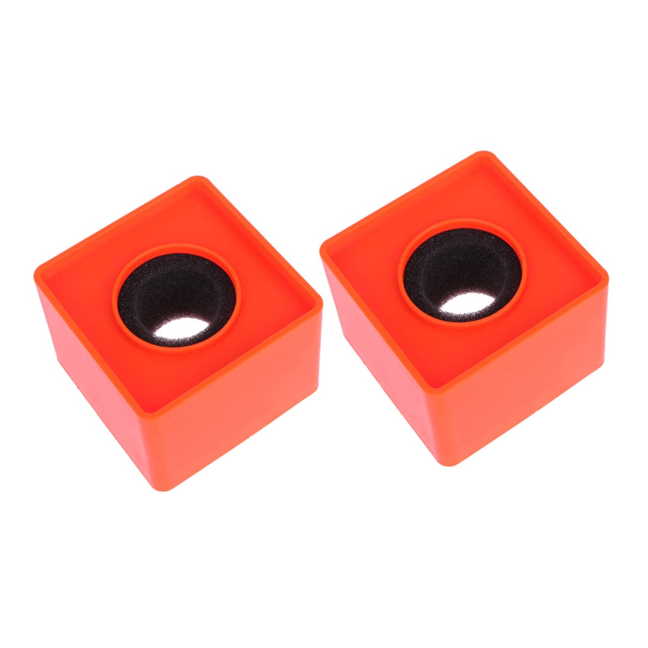 SOIMISS 2pcs Abs Microphone Logo Flag Station Square Shaped Mic Logo Flag for Interview and Reporting Orange Microphone Station