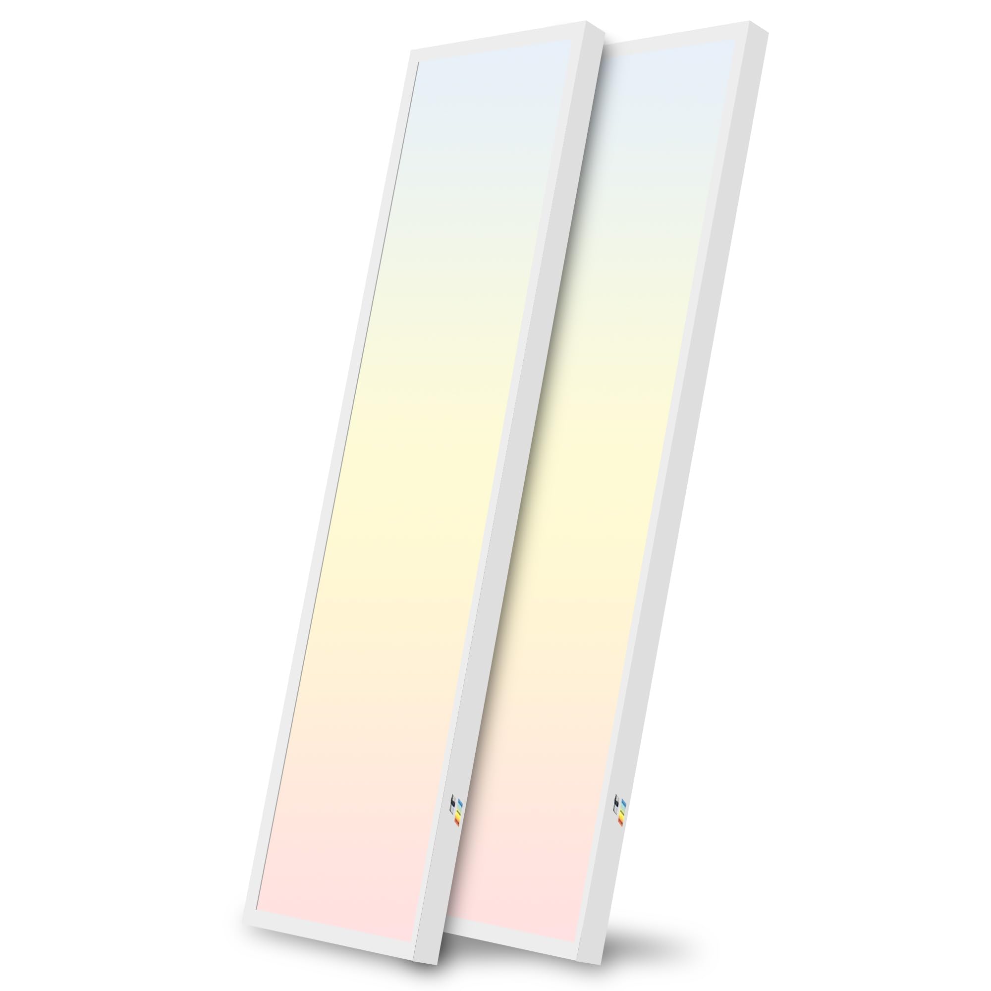 hykolity 1x4 FT LED Flat Panel Selectable CCT Flush Mount Light,4800lm,48W Dimmable Ultra Slim Edge-Lit Ceiling Light, 3000K/4000K/5000K Built-in Driver Surface Mount Lights for Kitchen Garage,2 Pack