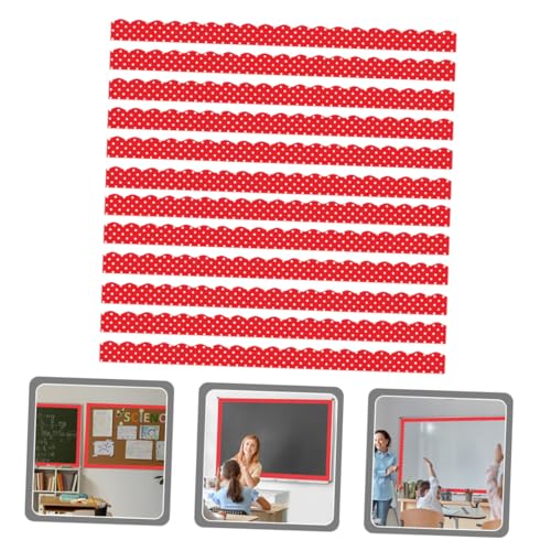 Azulejos magnéticos rojos SOIMISS con bordes ondulados para pizarra 2