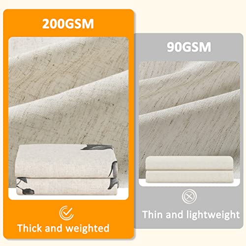 Boodii Light Grey Linen Shower Curtain Set Neutral Tan Beige Colored Textured Weighted Pale Gray Eucalyptus Shower Curtain With Liner Nature Tan Burlap Woven Vintage Country Style Bath Decor 72X72 #TOP3