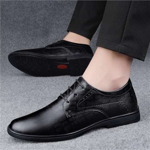 Oxford Dress Shoes Men's Comfortable Leather Formal Lace Up Business Walking Stylish Office Footwear Casual2