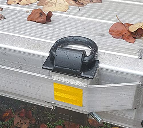 Mytee Products 8 Pack Heavy Duty Adjustable Trailer Stake Pocket D Ring W/ 1/2" Hitch Pin, Load Limit 5400 Lbs & 4 Holes For Adjustment | Stake Pocket D-Ring Tie Down Utility For Flatbed Truck Trailer #TOP5