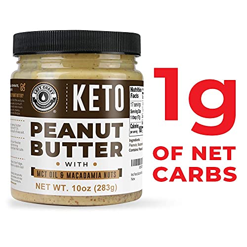 Keto Peanut Butter with Macadamia Nuts and MCT Oil 10oz - [Smooth] Keto Nut Butter Spread | Perfect fat bomb, low carb keto snack (1g net carbs) - Thumbnail 7
