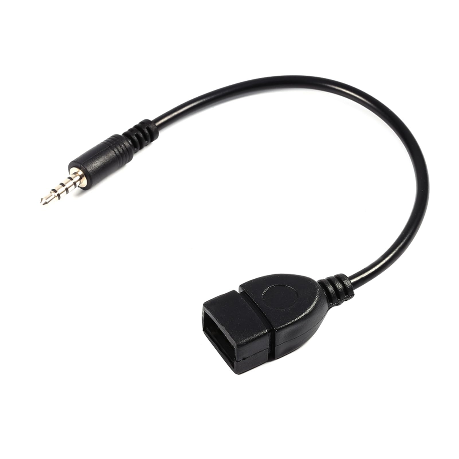 EIMSOAH 3.5mm Male Audio AUX Jack to USB 2.0 Type A Female OTG Cable, 3.5mm Male to USB Female Cable, for Connecting with Car Stereo Speaker