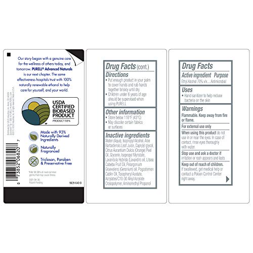 Purell Naturals Advanced Hand Sanitizer Gel, With Skin Conditioners And Essential Oils, 12 Fl Oz Counter Top Pump Bottle (Case Of 12) - 9629-12 #TOP1