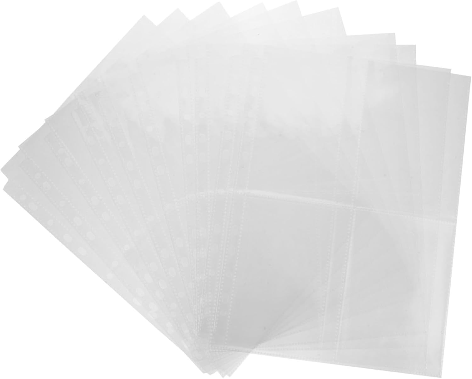 60pcs PVC Photo Sleeve Pages 4 Slot Double Sided Album Inserts