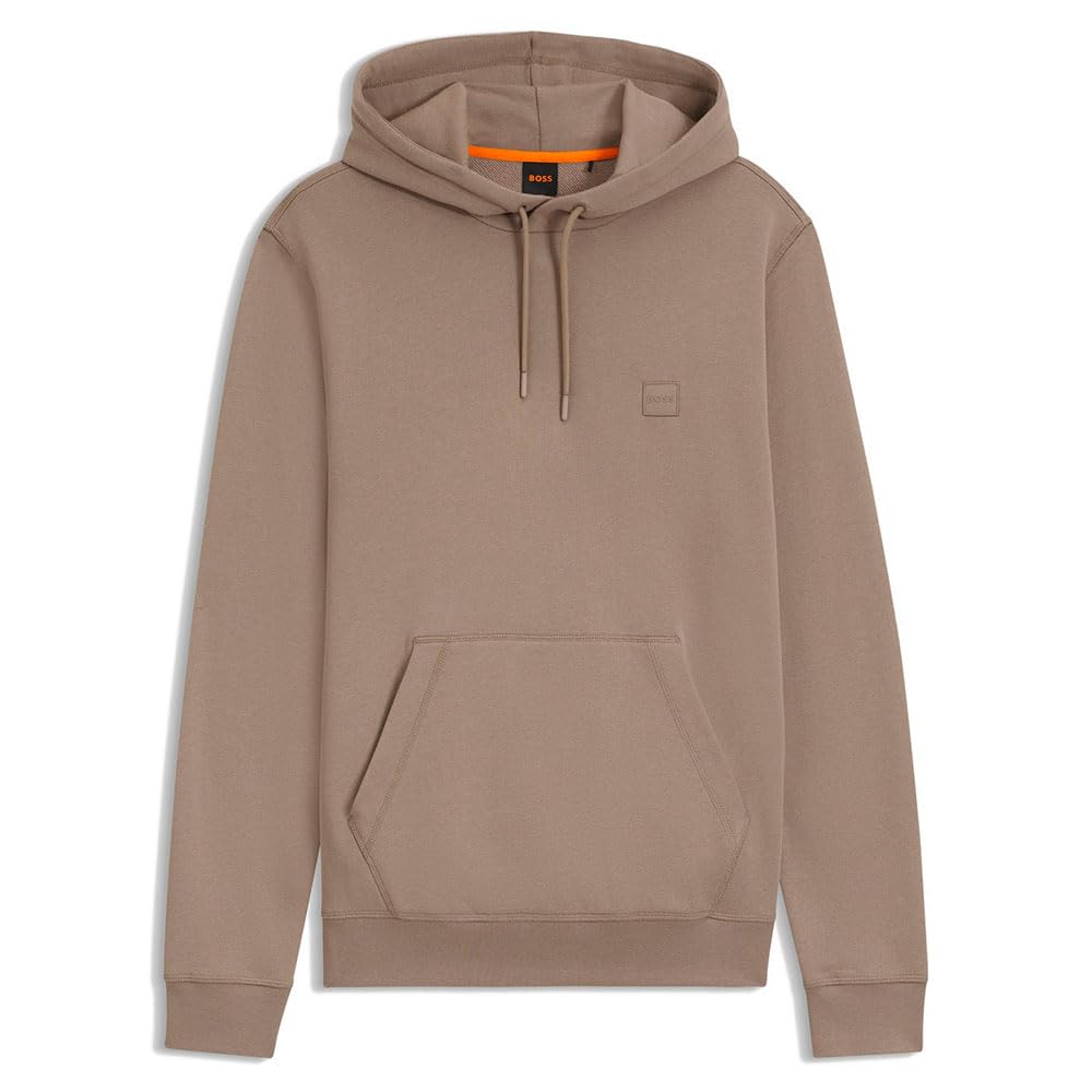 Boss Wetalk - Sudadera con Capucha para Hombre de Corte Regular de algodón con Parche de Logotipo