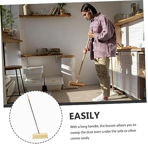 Mikinona Borstenbesen Bodenwischbesen Heimborstenbesen Metallgriff Weiche Borsten Für Hartholzfliesen – Bild 6