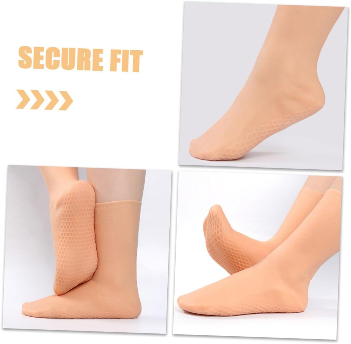 Moisturizing Socks for Cracked Feet 1 Pair Size L Honeycomb Cushioning Gel Socks for Dry Feet Care