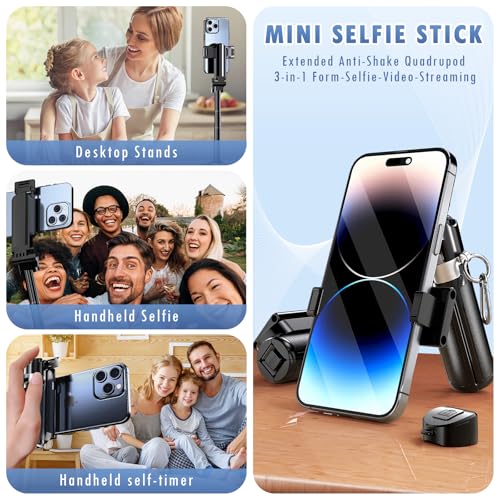 Palo selfie y trípode magnético de viaje compatible con iPhone y Android para vlog 2