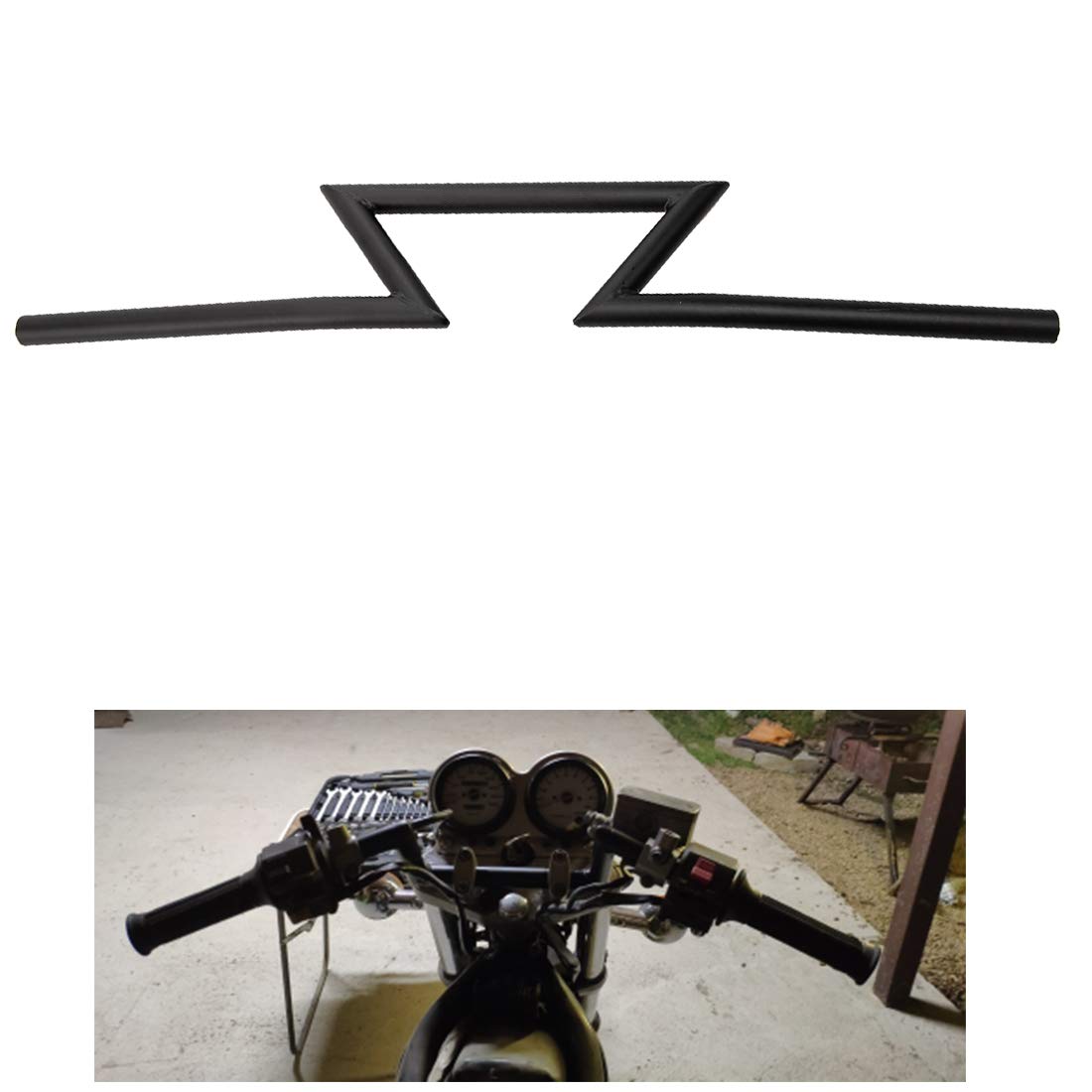 Stuur voor motorfiets, 25 mm, 1 inch, weerstand stangen voor cruisers en retro, eigen breedte 82 cm