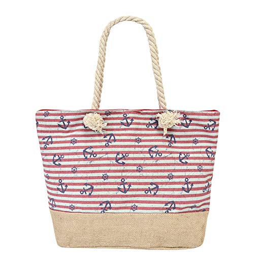 Large Beach Travel Canvas Tote Cute Shoulder Shopping Bag