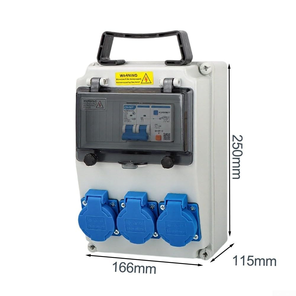 Recinzione elettrica resistente alle intemperie IP66 con interruttore automatico e guida DIN per officine all'aperto Distributore di alimentazione a parete 250x166x115mm (C)