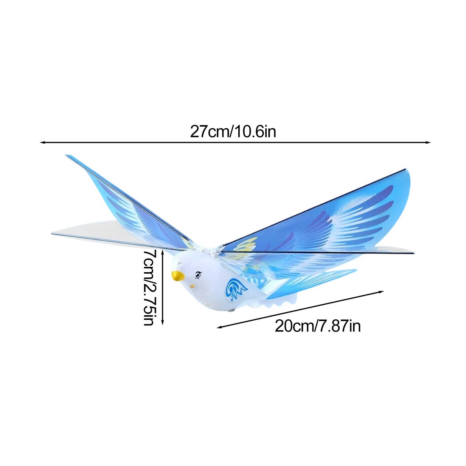 Flying Bird Toy - Realistic Electronic Figurine Game, Rechargeable Robot Plaything | Indoor & Outdoor Flying Bird for Kids for Kids Teens Family Gathering Outdoor Garden Park Backyard — view 6