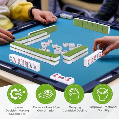 Aceshmir Mahjong Tile Set, 146pcs Chinese Mahjong Set Quality Mah Jong Tiles with Exquisite Storage Box Easy to Carry, Instructions Include Mah Jongg Sets for Family & Friends Gatherings by Aceshmir - Image 4