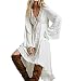 R.Vivimos Women Cotton Embroidered High Low Long Dresses 3XL White