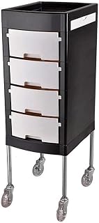Salon Trolley Salon Trolley Cart High Feet Salon Tray with 4 Drawers Multi-Functional Storage Trolley on Wheels for Hairstylist Must Haves