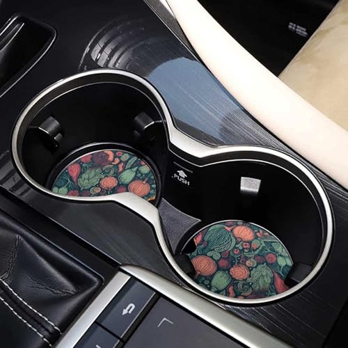 Posavasos de Madera Decorativos para Carro 2.6 pulg 2 Unid miniatura 7