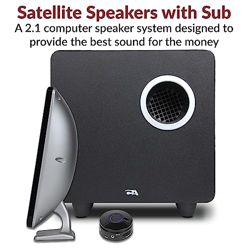 Cyber Acoustics CA-3610 2.1 Multimedia Speaker System with Subwoofer, Perfect Computer Speakers for PC or Mac, Great for Music, Movies, and Gaming - Image 3