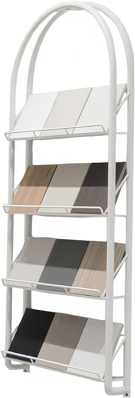 Marble Slab Organizer Shelf, Building Material Display Shelf, Multi-Layer Wall-Mounted Design Tile Store Display, for Retail Stores/Trade Show(80 * 12 * 135cm/15.7 * 4.8 * 53.1")