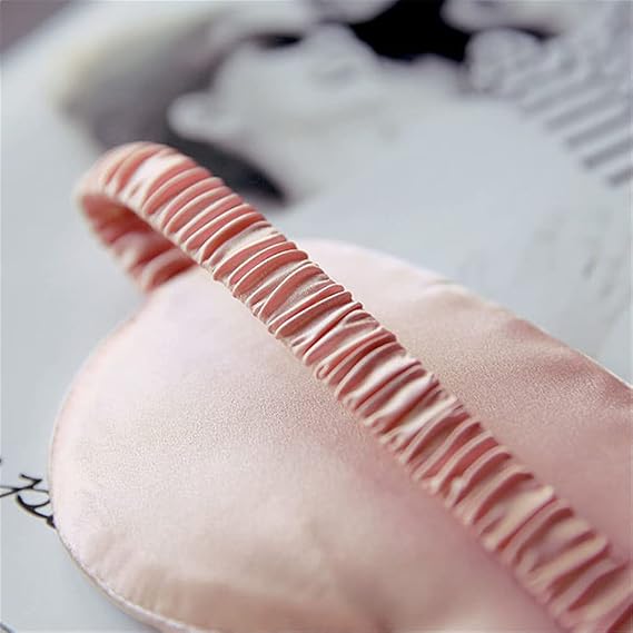Silk Sleep Mask Eyeshade Eye Mask Comfortable Sleeping Mask Filling Eye Cover Elastic Strap for Sweet Sleep 100#
