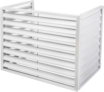 Outdoor Air Conditioning Cover Decorative Privacy Screen, Aluminum All-Weather Central Air Conditioner Protection Cover for Outside Units,freestanding Enclosure to Cover Garbage Or Ac Units