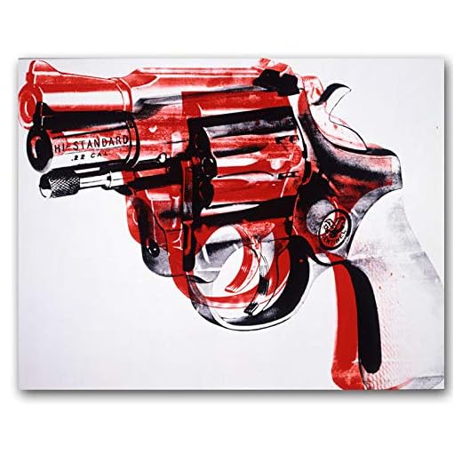 XuFan Andy Warhol Nature Morte Abstrait Peinture à l'huile Dessin Art Spray Toile Fer Pierre précieuse Pistolet Image Mur Photos pour Salon 50cm_x75cm_No_Frame