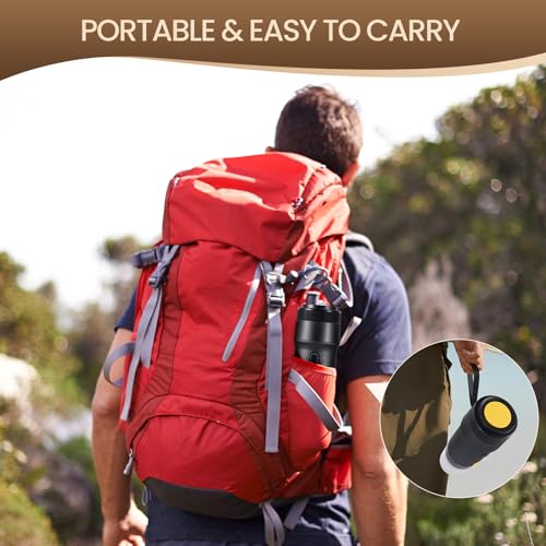 LAMA Portable Espresso Machine, 3 in 1 Electric Travel Coffee Maker, 4-5 min Self-Heating, Large Capsules, Small Capsules, Ground Coffee for Camping, RV, Office, Home, Car Black - Image 7