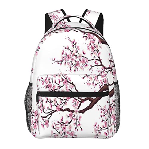Sac à dos d'école portable et léger noir 20 x 29 x 40 cm PSVOD fleurs