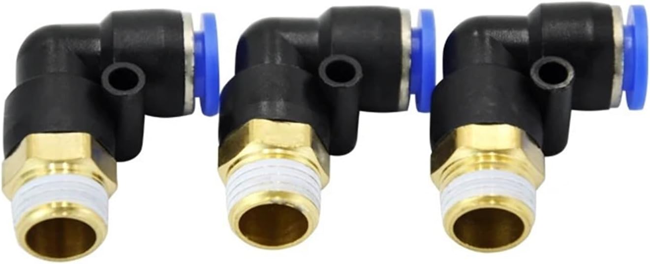 10Pcs PL8-02 8mm Push In One Touch Connector 1/4 Inch Thread Pneumatic Quick Fittings