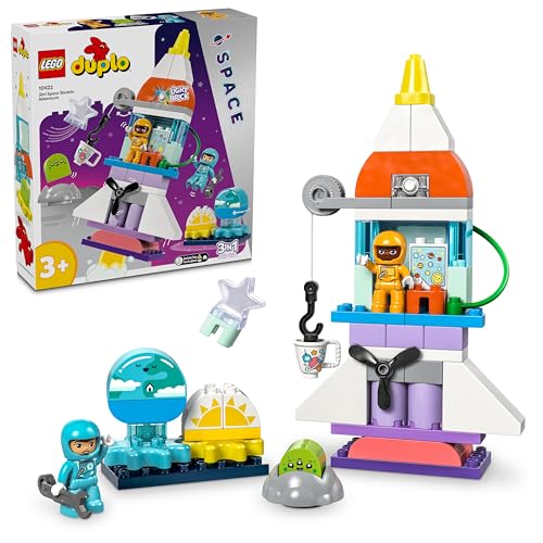 Image of LEGO DUPLO 3in1 Space Shuttle Adventure Rocket Ship for Toddlers 10422