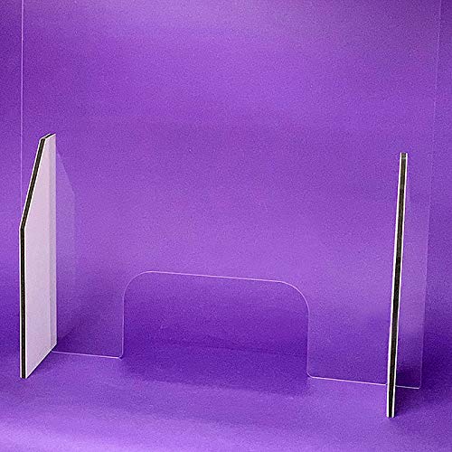 MAMPARA PROTECTORA Anticontagio de METACRILATO - MODELO L (L1: Ancho: 65 x Alto: 74,5 cm.)