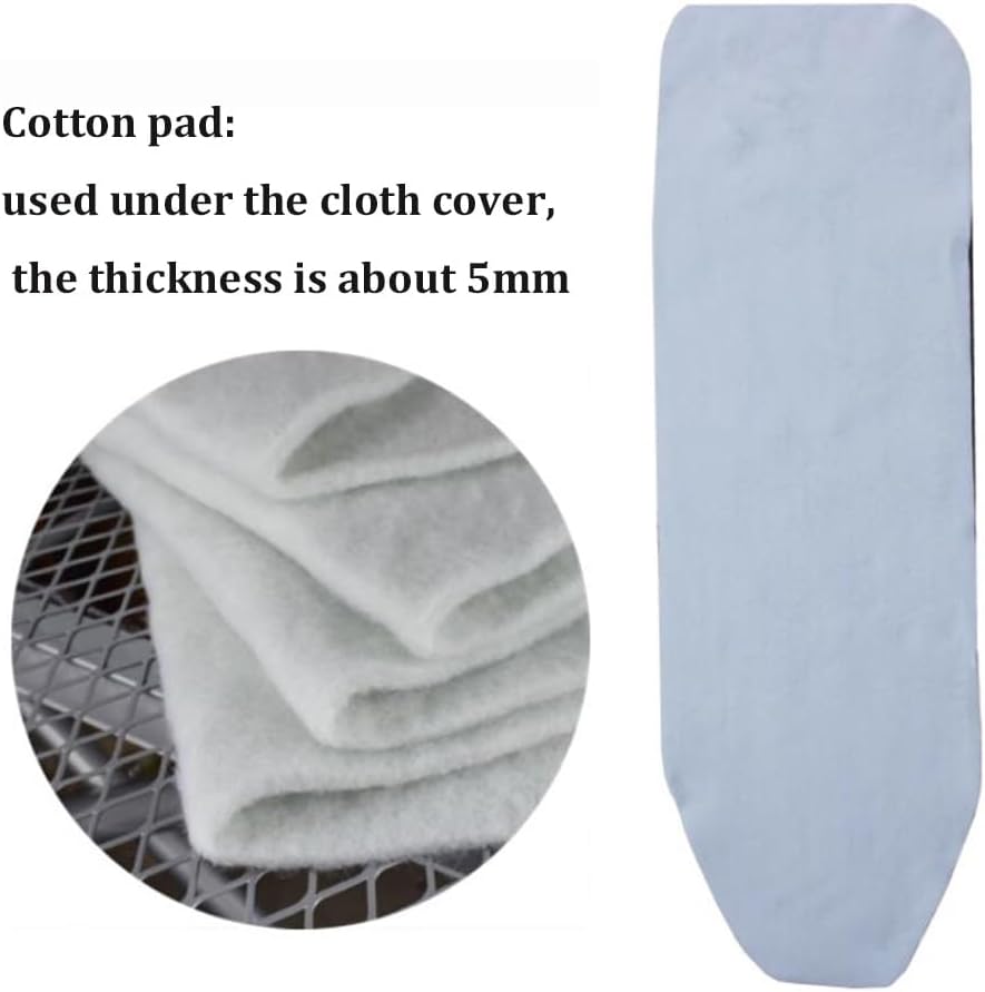 Silver Ironing Board Cover and Pad 39x16in 43x18in 47x17in 52x20in Iron Board Replacement Cover Standard Ironing Board Cover Heat Resistant(132x50cm(52x20in))