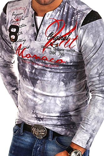 MYTRENDS Styles - Camiseta de manga larga - para hombre gris gris