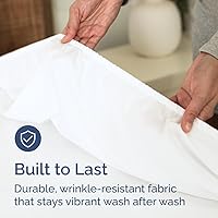 Vista 6 de King Fitted Bed Sheet - Bottom Single Fitted Sheet Only - Ultra-Soft Hotel Luxury Bedding w/ 8-16 Inch Deep Pockets - Breathable, Cooling & Wrinkle