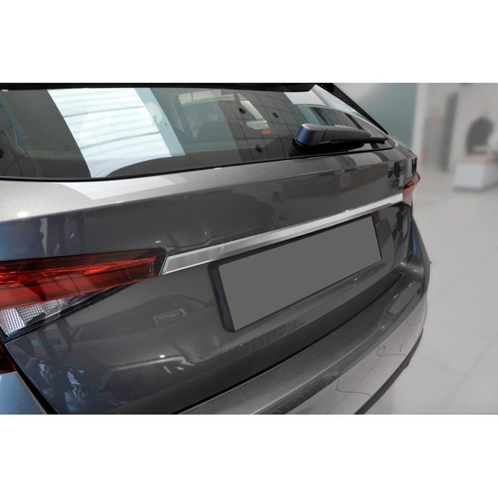 Avisa Brushed Stainless Steel Tailgate Trim compatible with Skoda Fabia IV (PJ3) 2021-