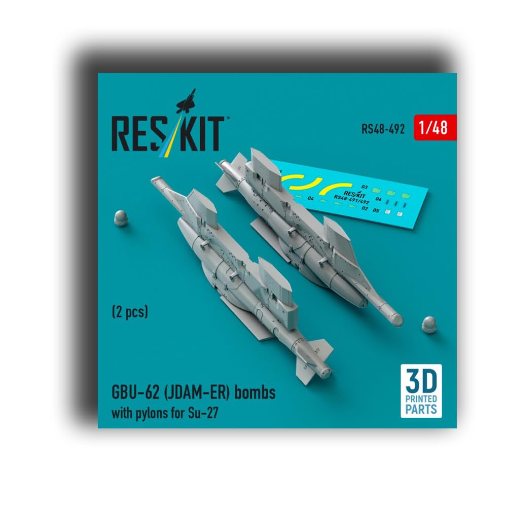 Amazon.com: RS48-0492 1/48 GBU-62 (JDAM-ER) Bombs with Pylons for