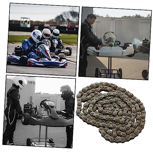Cadena de rodillos de acero resistente para modificar karts y minibicicletas en plata 5