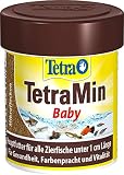 TetraMin Baby - Fischfutter in Form von Mikro-Flocken für die Zierfischbrut bis 1cm Länge, spezielles Wachstumsfutter, 66 ml Dose