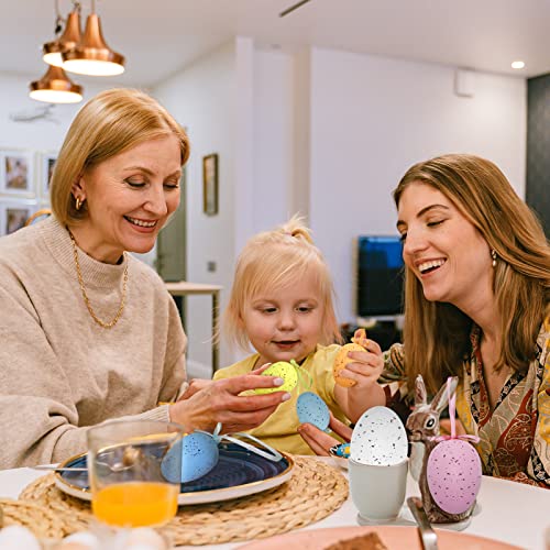 12Pcs Easter Eggs Decorations Hanging Ornaments Colorful For Easter Basket Tree Decor Party Favors Supplies Home #TOP4